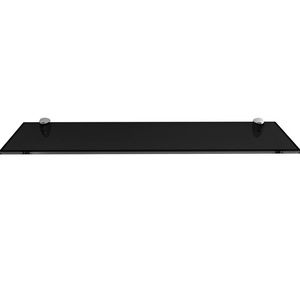 Black Rectangle Floating Glass Shelves,